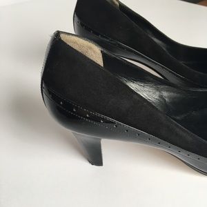 cole haan suede pumps